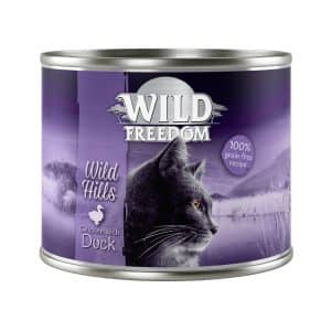 5 + 1 på köpet! Wild Freedom Adult 6 x 200 g - Wild Hills - Duck & Chicken
