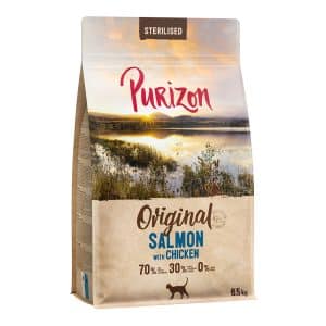 5,5 kg 1 kg på köpet! 6,5 kg Purizon torrfoder för katt - Sterilised Adult Salmon & Chicken
