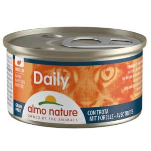 Almo Nature Daily Menu 6 x 85 g - Bitar med öring