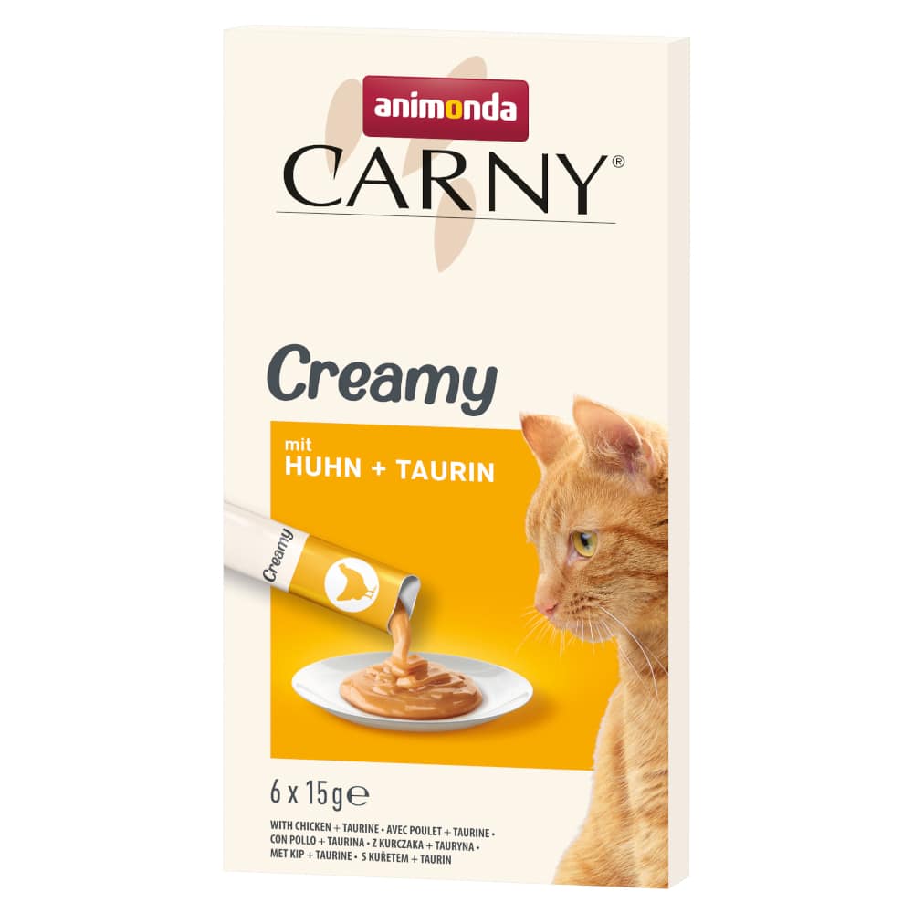 Animonda Carny Adult Creamy - 6 x 15 g med kyckling + taurin