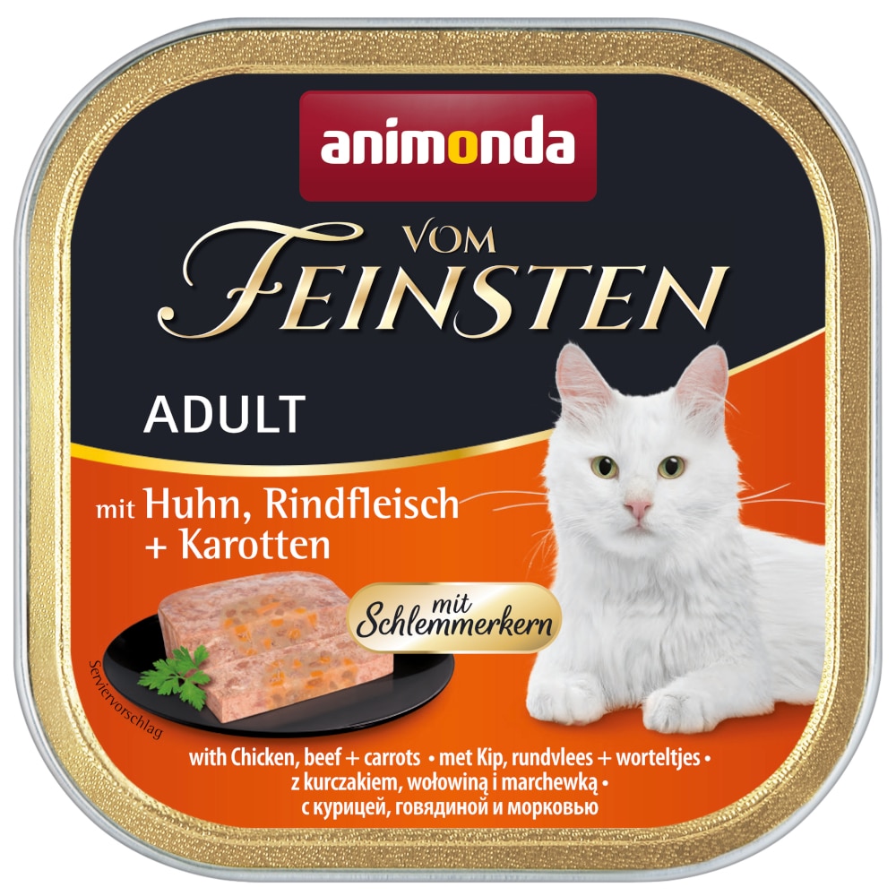 Animonda vom Feinsten Adult med gourmetfyllning 6 x 100 g Kyckling, nötkött & morötter