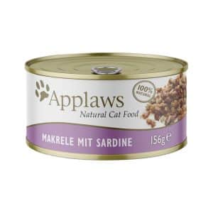 Applaws kattmat i buljong 6 x 156 g - Makrill & sardiner