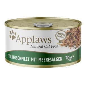 Applaws kattmat i buljong 6 x 70 g - Tonfiskfilé & tång