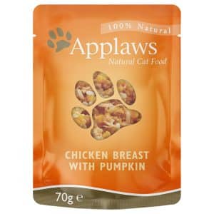 Applaws Pouch in Broth 12 x 70 g - Kyckling & pumpa