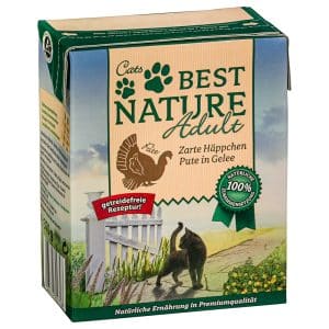 Best Nature Adult Cat 8 x 370 g - Kalkon i gelé