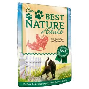 Best Nature Cat Adult 16 x 85 g - Lax med kyckling & potatis