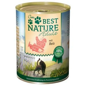 Best Nature Cat Adult 6 x 400 g - Lax, kyckling & ris