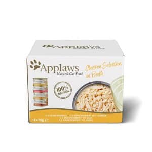 Blandpack: Applaws kattmat Adult 12 x 70 g - Chicken Selection i buljong