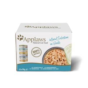 Blandpack: Applaws kattmat Adult 12 x 70 g - Supreme Selection i buljong
