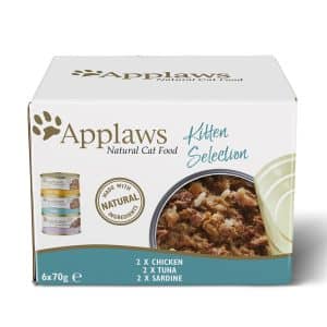 Blandpack: Applaws Kitten kattmat - 6 x 70 g Sardiner, kyckling, tonfisk