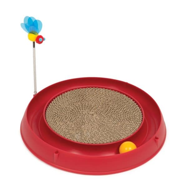 Catit Play-N-Scratch – 3 in 1 - Röd ca Ø 36 x H 25 cm