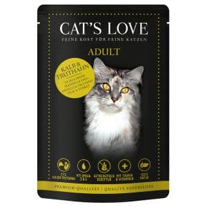 Cat's Love 12 x 85 g - Kalv & kalkon