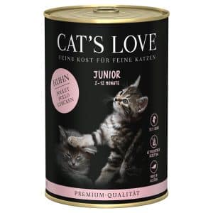 Cat's Love 6 x 400 g - Junior Kyckling
