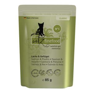 catz finefood i portionspåse 8 x 85 g - Lax & fjäderfä