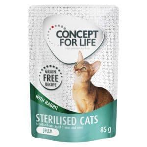 Concept for Life Sterilised Cats Grain Free Kanin i gelé - 12 x 85 g