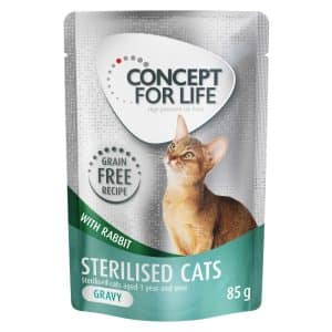 Concept for Life Sterilised Cats Grain Free Kanin i sås - 12 x 85 g