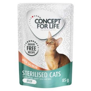 Concept for Life Sterilised Cats Grain Free Lax i gelé - 12 x 85 g