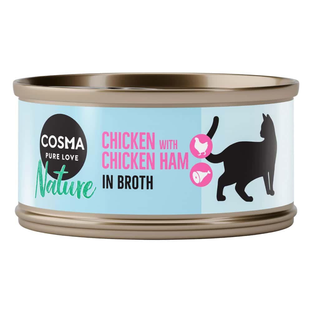 Cosma Nature 6 x 70 g - Kyckling & kycklingskinka