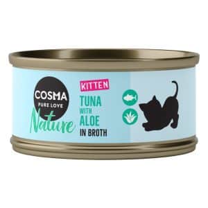 Cosma Nature Kitten 6 x 70 g Tonfisk & Aloe vera