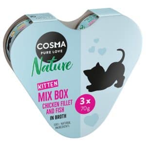Cosma Nature Kitten Heart-Box 3 x 70 g - 3 olika sorter