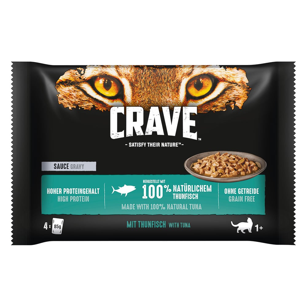 Crave Cat Pouch Multipack 4 x 85 g - Sås Tuna