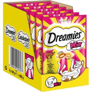 Dreamies Mix Cat Treats 60 g - Ost & nötkött (60 g)