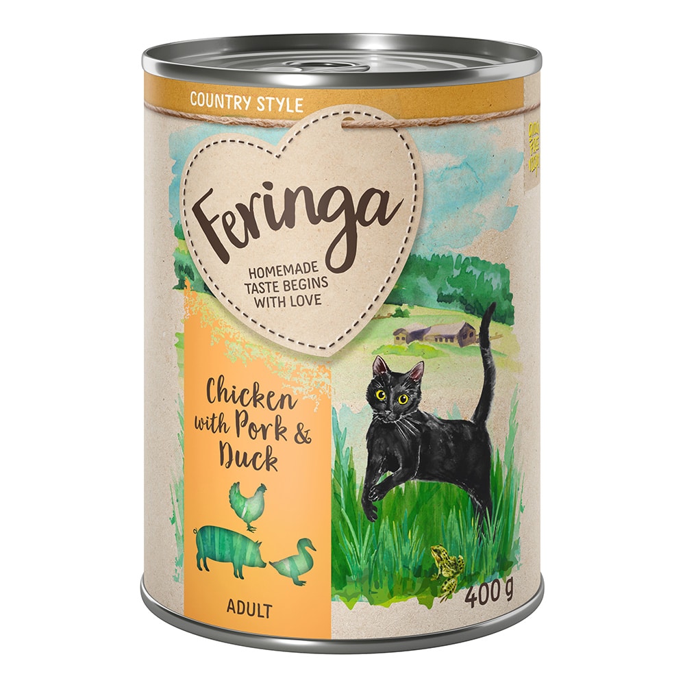 Feringa Country Style Menu 6 x 400 g - Kyckling, anka & fläsk