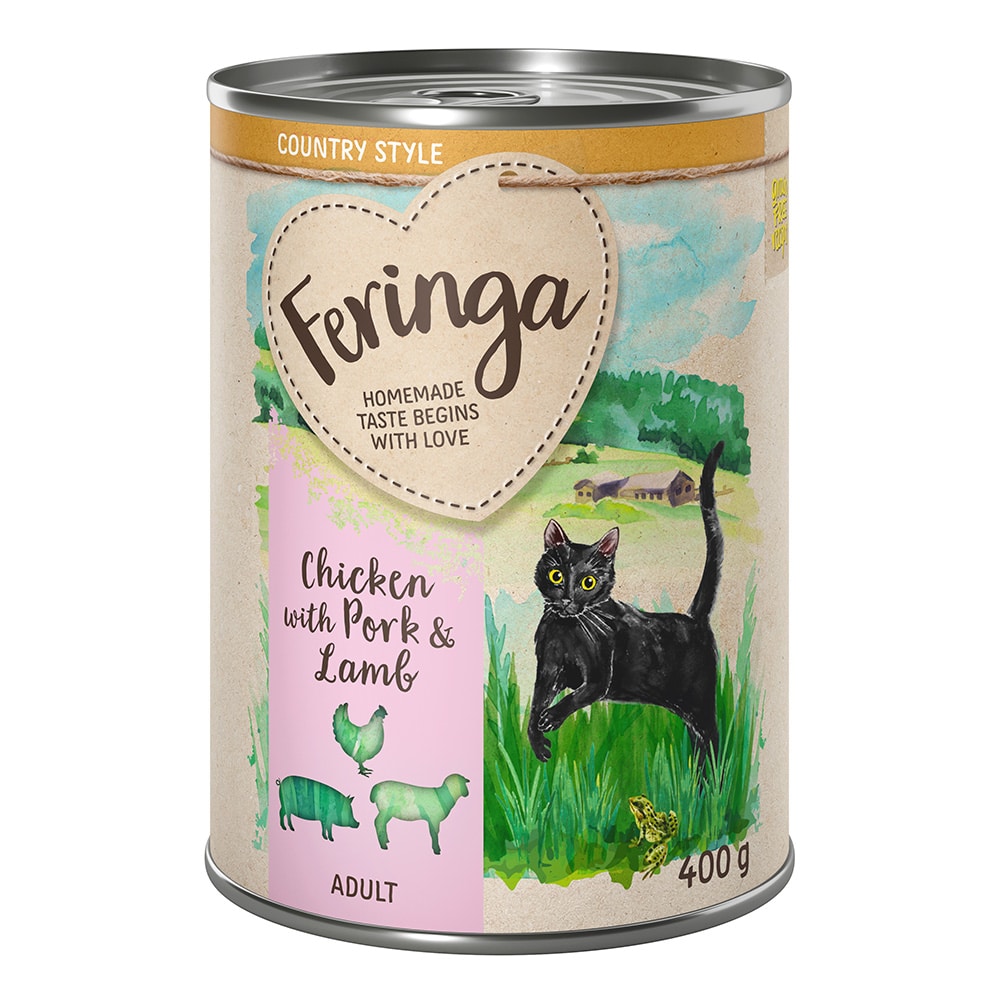 Feringa Country Style Menu 6 x 400 g - Kyckling, lamm & fläsk