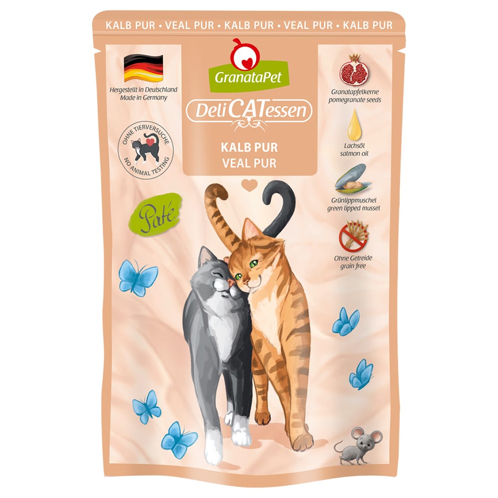 KITTY Cat Paté Ente, 48 x 85 g (Großpackung), Nassfutter für Katzen