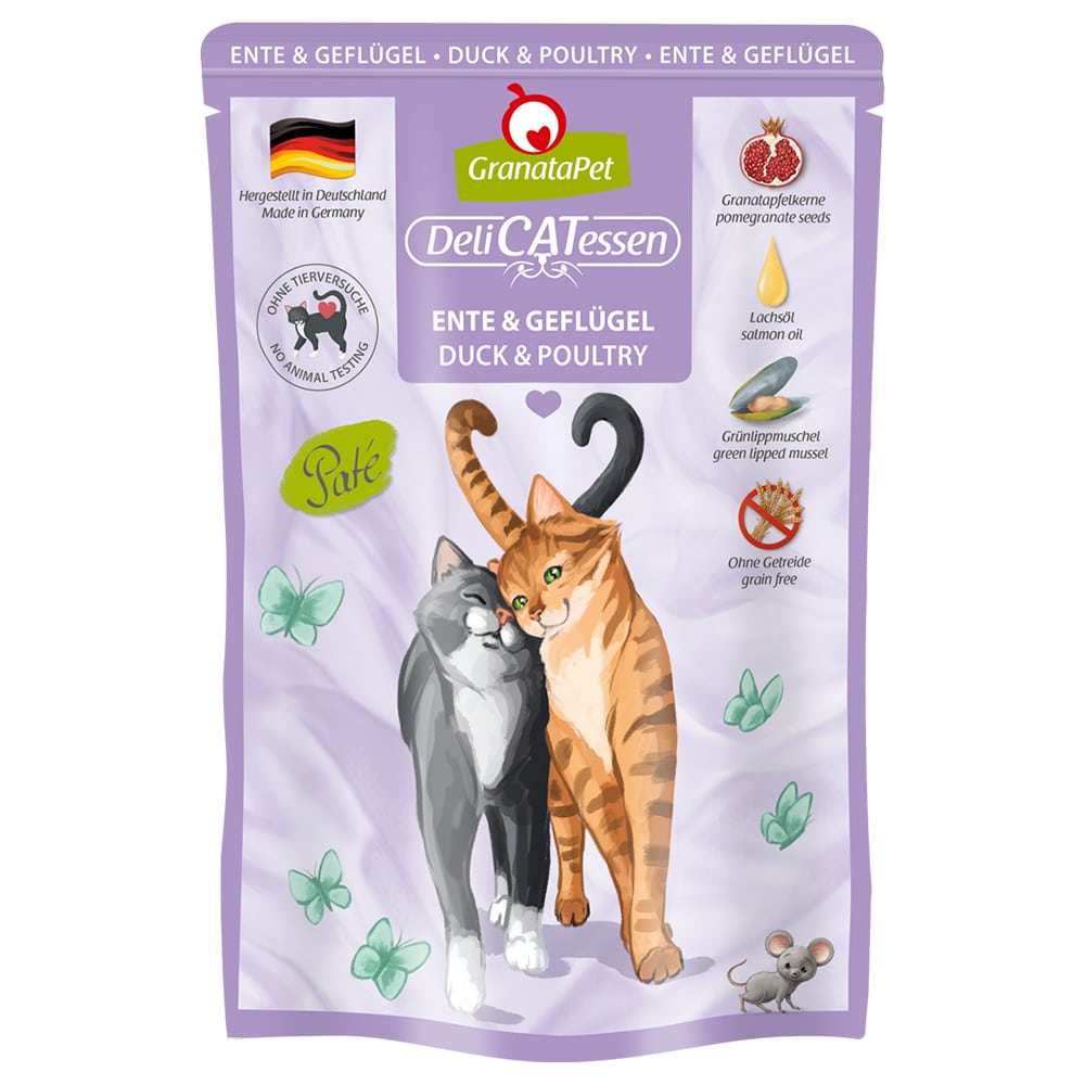 GranataPet DeliCatessen Pouch 6 x 85 g - Anka & fågel