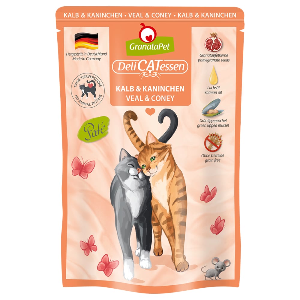 GranataPet DeliCatessen Pouch 6 x 85 g - Kalv & kanin