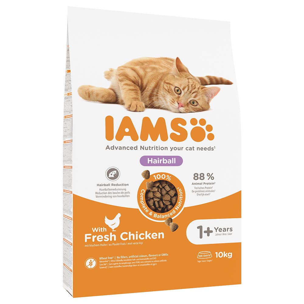 IAMS for Vitality Hairball Adult Chicken 10 kg