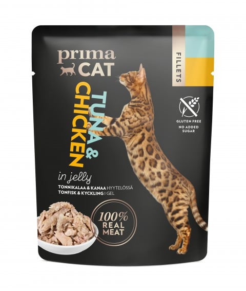Kattfoder Filéer av Tonfisk & Kyckling i Gele - 24 x 50 g