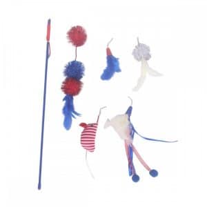 Meow&Me Nordic Winter Kattvippa med 5 Kattleksaker