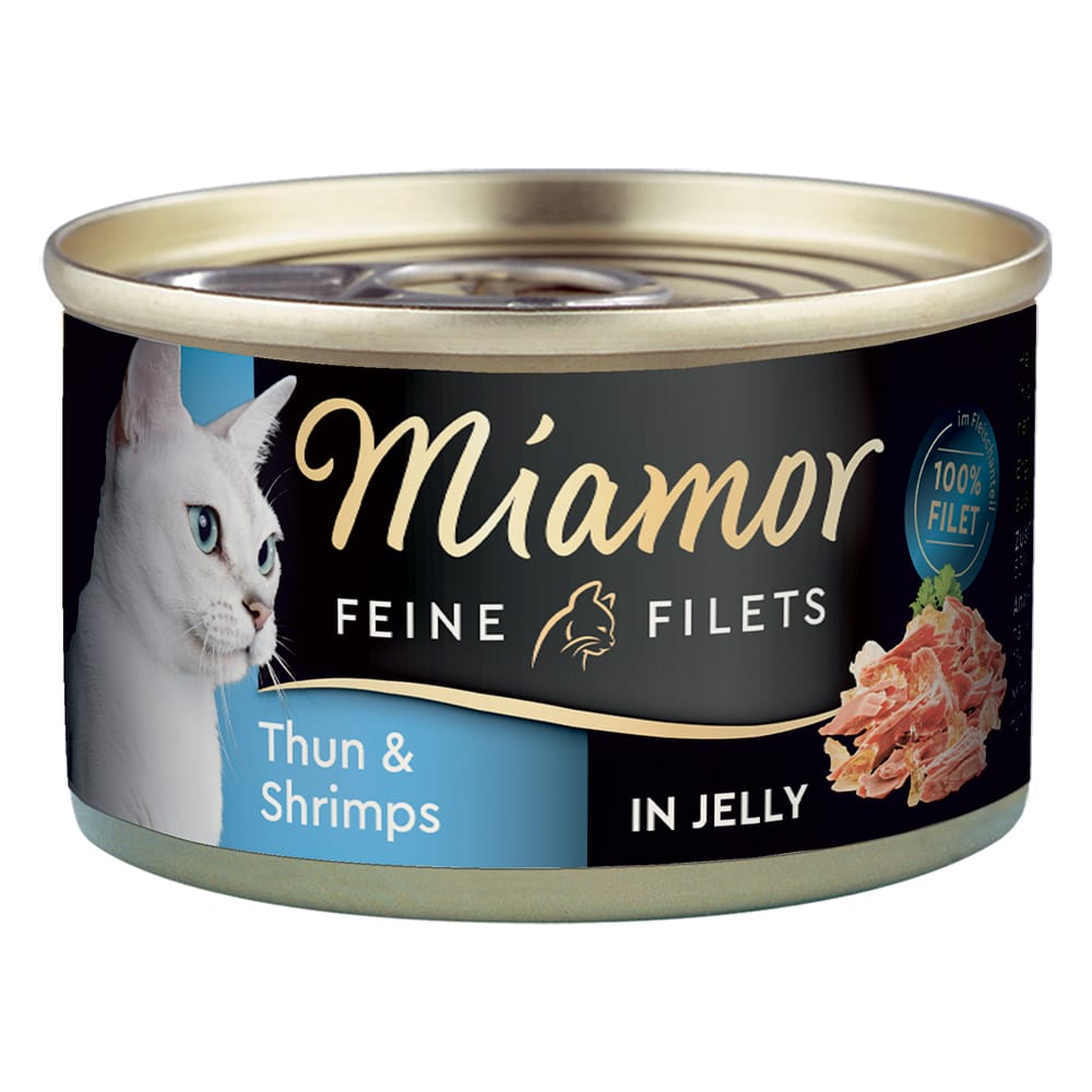 Miamor Fine Filets 1 x 100 g - Ljus tonfisk & räkor i gelé
