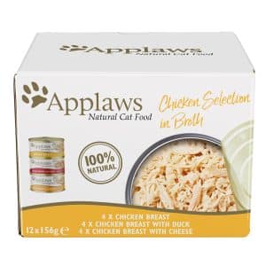 Provpack: Applaws kattmat Adult 12 x 156 g - Kyckling i buljong