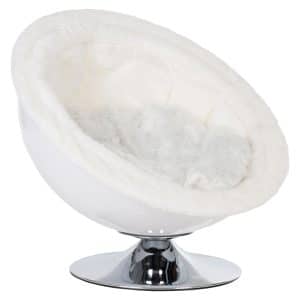 Retro Pet Nest kattbädd / hundbädd - Ø 60 cm vit