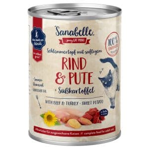 Sanabelle Meat in Sauce 6 x 380 g - Nötkött & kalkon