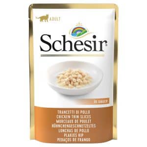 Schesir Jelly Pouch 6 x 85 g - Kycklingstrimlor i sås