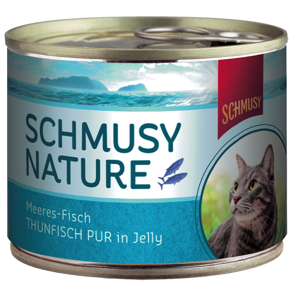 Köp Schmusy Nature Fish 12 x 185 g - Tonfisk Pur - Kattly.se