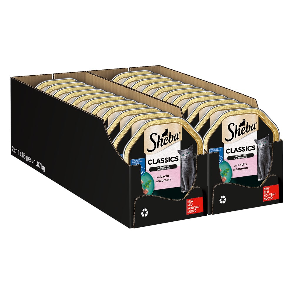 Sheba 22 x 85 g portionsform - Classics Paté Lax