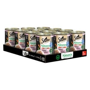 Sheba Nature's Collection 12 x 400 g - Lax toppad med sötpotatis och gröna bönor i sås