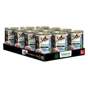 Sheba Nature's Collection 12 x 400 g - Vit fisk och lever garnerad med morötter