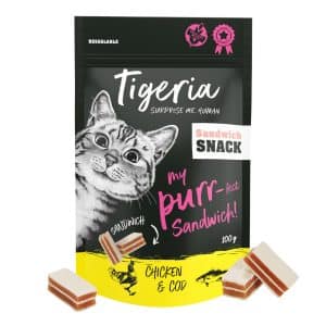 Tigeria Sandwich Snack Kyckling & torsk 100 g - 100 g
