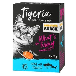 Tigeria Smoothie Snack 6 x 50 g - Tonfisk & tomat