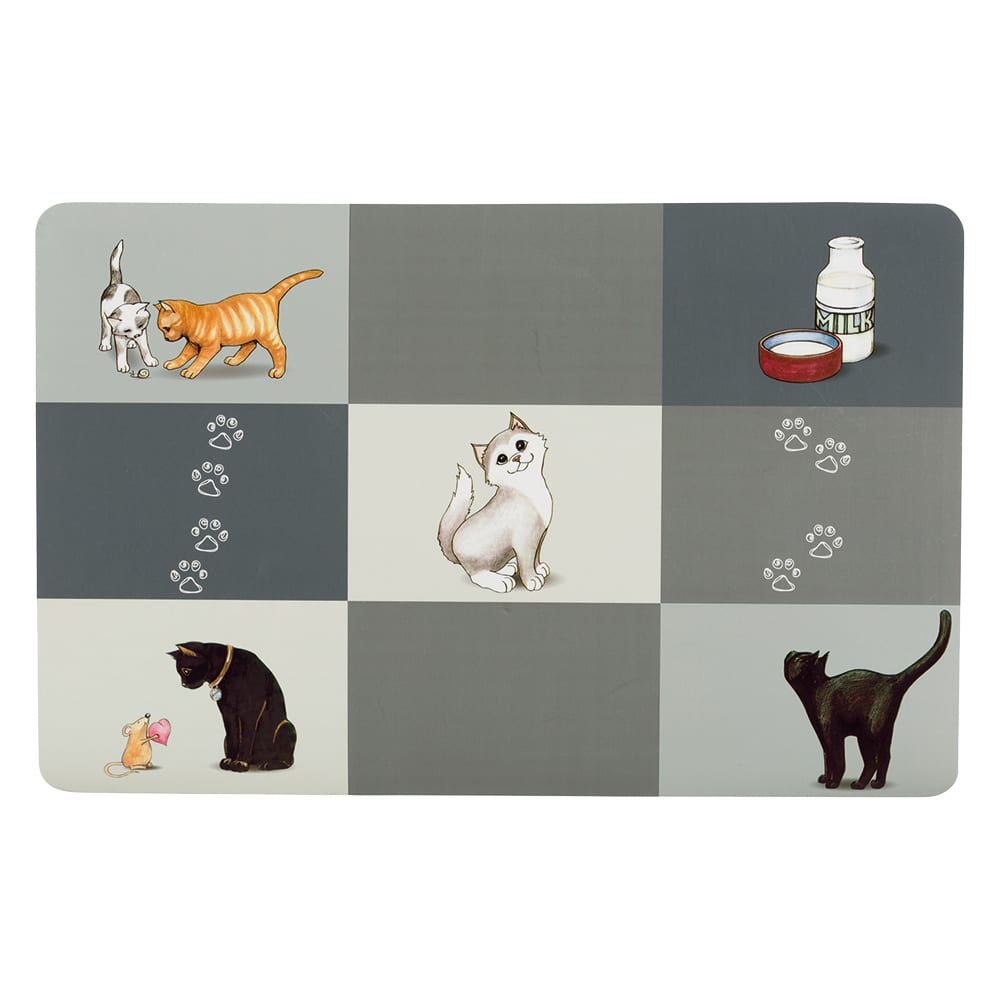 Trixie Patchwork Cat skålunderlägg - L 44 × B 28 cm