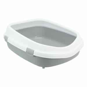 Trixie Primo XXL kattlåda med kant - grå/vit