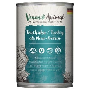Venandi Monoprotein för djur 6 x 400 g - Kalkon