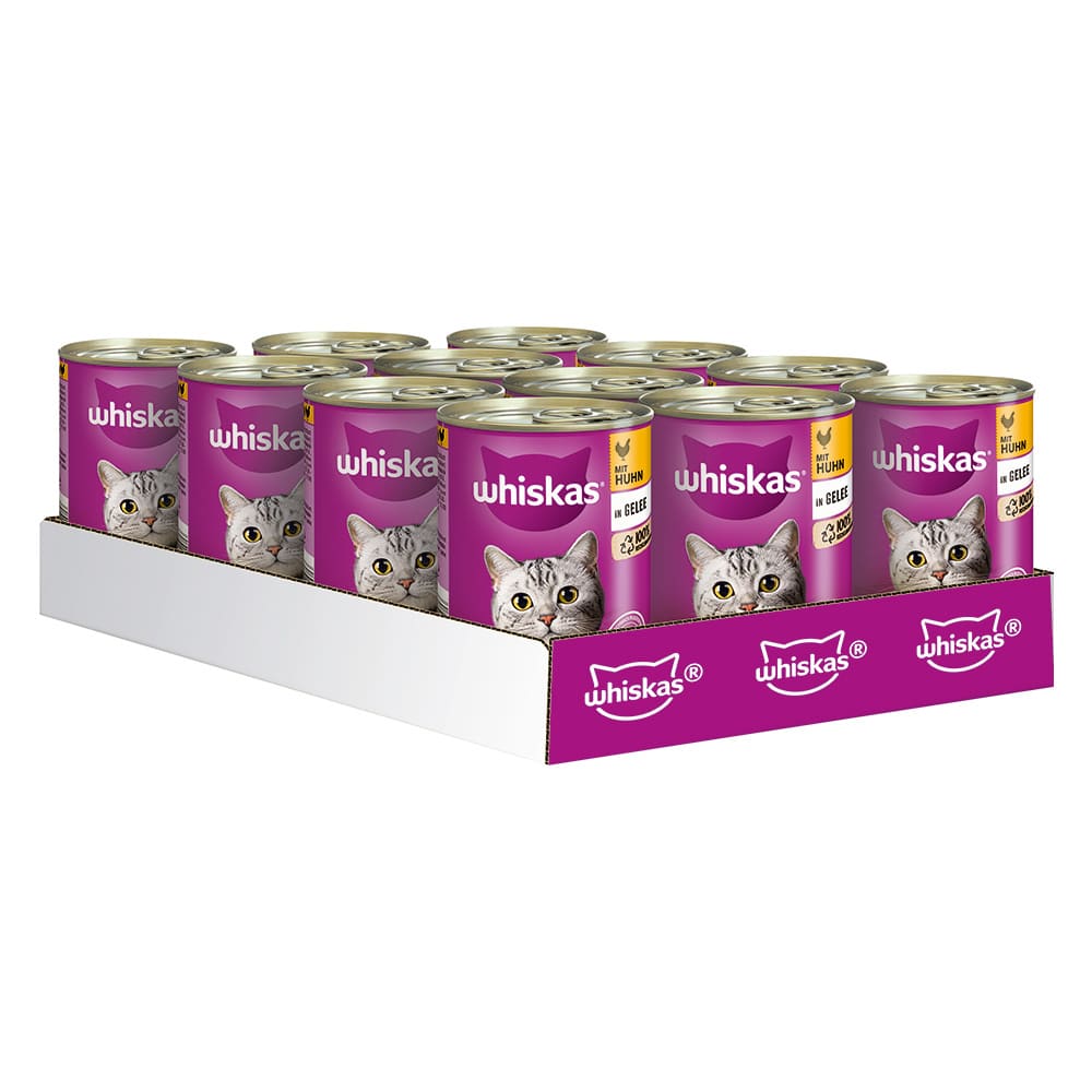 Whiskas 1+ burkar 12 x 400 g - 1+ Kyckling i gelé