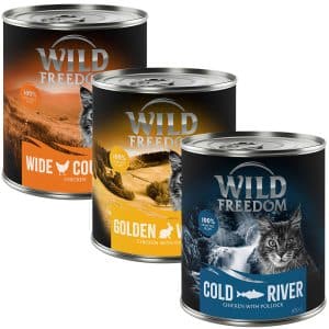 Wild Freedom Adult 6 x 800 g - Mixpack (2 x Chicken, 2 x Pollock, 2 x Rabbit)